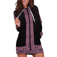 New Zealand Maori Kowhaiwhai Hoodie Dress Mawhero Maui and Mangopare