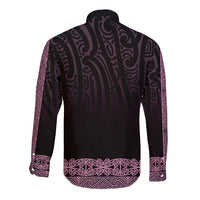 New Zealand Maori Kowhaiwhai Long Sleeve Button Shirt Mawhero Maui and Mangopare LT9 - Polynesian Pride