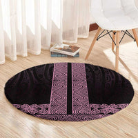 New Zealand Maori Kowhaiwhai Round Carpet Mawhero Maui and Mangopare LT9 - Polynesian Pride