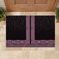 New Zealand Maori Kowhaiwhai Rubber Doormat Mawhero Maui and Mangopare LT9 Pink - Polynesian Pride
