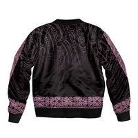 New Zealand Maori Kowhaiwhai Sleeve Zip Bomber Jacket Mawhero Maui and Mangopare LT9 - Polynesian Pride