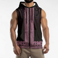 New Zealand Maori Kowhaiwhai Sleeveless Zip Hoodie Mawhero Maui and Mangopare LT9 - Polynesian Pride