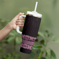 New Zealand Maori Kowhaiwhai Tumbler With Handle Mawhero Maui and Mangopare