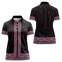 New Zealand Maori Kowhaiwhai Women Polo Shirt Mawhero Maui and Mangopare