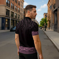 New Zealand Maori Kowhaiwhai Zipper Polo Shirt Mawhero Maui and Mangopare - Polynesian Pride