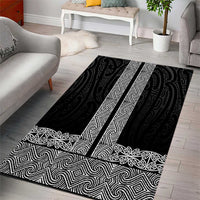 New Zealand Maori Kowhaiwhai Area Rug Pango Maui and Mangopare