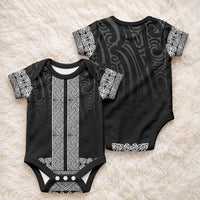 New Zealand Maori Kowhaiwhai Baby Onesie Pango Maui and Mangopare
