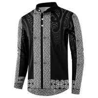 New Zealand Maori Kowhaiwhai Button Sweatshirt Pango Maui and Mangopare LT9 - Polynesian Pride