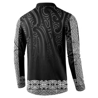 New Zealand Maori Kowhaiwhai Button Sweatshirt Pango Maui and Mangopare LT9 - Polynesian Pride