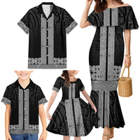 New Zealand Maori Kowhaiwhai Family Matching Mermaid Dress and Hawaiian Shirt Pango Maui and Mangopare LT9 - Polynesian Pride