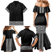 New Zealand Maori Kowhaiwhai Family Matching Mermaid Dress and Hawaiian Shirt Pango Maui and Mangopare LT9 - Polynesian Pride