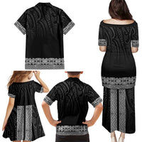 New Zealand Maori Kowhaiwhai Family Matching Puletasi and Hawaiian Shirt Pango Maui and Mangopare LT9 - Polynesian Pride