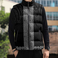 New Zealand Maori Kowhaiwhai Sleeveless Puffer Jacket Pango Maui and Mangopare - Polynesian Pride