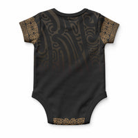 New Zealand Maori Kowhaiwhai Baby Onesie Parauri Maui and Mangopare