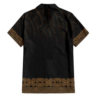 New Zealand Maori Kowhaiwhai Family Matching Long Sleeve Bodycon Dress and Hawaiian Shirt Parauri Maui and Mangopare LT9 - Polynesian Pride