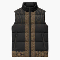 New Zealand Maori Kowhaiwhai Sleeveless Puffer Jacket Parauri Maui and Mangopare - Polynesian Pride