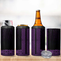 New Zealand Maori Kowhaiwhai 4 in 1 Can Cooler Tumbler Waiporoporo Maui and Mangopare