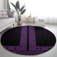 New Zealand Maori Kowhaiwhai Round Carpet Waiporoporo Maui and Mangopare LT9 - Polynesian Pride