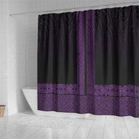 New Zealand Maori Kowhaiwhai Shower Curtain Waiporoporo Maui and Mangopare LT9 - Polynesian Pride