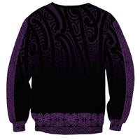 New Zealand Maori Kowhaiwhai Sweatshirt Waiporoporo Maui and Mangopare LT9 - Polynesian Pride