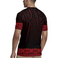 New Zealand Maori Kowhaiwhai Rugby Jersey Whero Maui and Mangopare