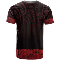 New Zealand Maori Kowhaiwhai T Shirt Whero Maui and Mangopare LT9 - Polynesian Pride