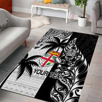 Custom Fiji New Zealand Area Rug Maori mix Tapa Pattern Version