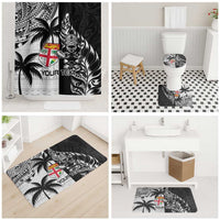 Fiji New Zealand Rugby Personalised Bathroom Set Maori and Tapa Pattern - Polynesian Pride