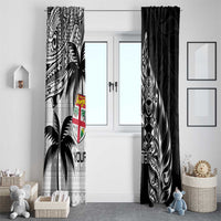 Custom Fiji New Zealand Window Curtain Maori mix Tapa Pattern Version