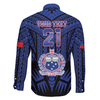 Custom Manu Samoa Sevens Rugby Family Matching Off Shoulder Maxi Dress and Hawaiian Shirt Samoan Tribal Tattoo