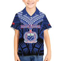 Custom Manu Samoa Sevens Rugby Kid Hawaiian Shirt Samoan Tribal Tattoo