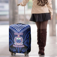 Custom Manu Samoa Sevens Rugby Luggage Cover Samoan Tribal Tattoo