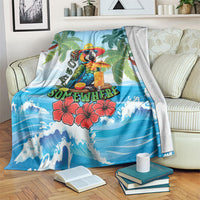 Funny Parrot Margarita Five O'clock Somewhere Blanket