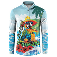 Funny Parrot Margarita Five O'clock Somewhere Button Sweatshirt