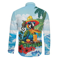 Funny Parrot Margarita Five O'clock Somewhere Family Matching Mermaid Dress and Hawaiian Shirt LT9 Son's Shirt Blue - Polynesian Pride