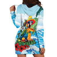 Funny Parrot Margarita Five O'clock Somewhere Hoodie Dress