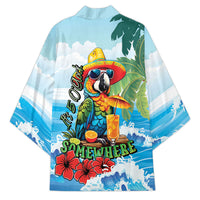 Funny Parrot Margarita Five O'clock Somewhere Kimono