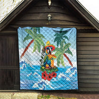 Funny Parrot Margarita Five O'clock Somewhere Quilt