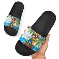 Funny Parrot Margarita Five O'clock Somewhere Slide Sandals