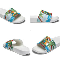 Funny Parrot Margarita Five O'clock Somewhere Slide Sandals