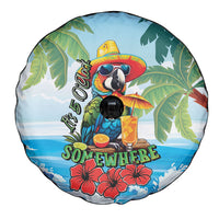 Funny Parrot Margarita Five O'clock Somewhere Spare Tire Cover