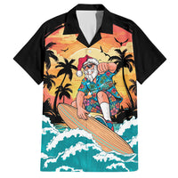 Vintage Santa Claus Surfing Summer Hawaiian Shirt Mele Kalikimaka i Iulai!