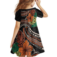 Vintage Hibiscus Pacific Floral Family Matching Mermaid Dress and Hawaiian Shirt LT9 - Polynesian Pride