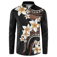 Vintage Plumeria Pacific Floral Button Sweatshirt
