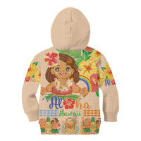Kawaii Hula Girls Kid Hoodie Aloha Hibiscus Flowers
