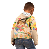 Kawaii Hula Girls Kid Hoodie Aloha Hibiscus Flowers