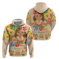 Kawaii Hula Girls Zip Hoodie Aloha Hibiscus Flowers