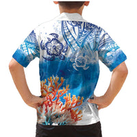 Hibiscus Turtle Tattoo Coral Reef Family Matching Mermaid Dress and Hawaiian Shirt with Polynesian Tribal LT9 - Polynesian Pride
