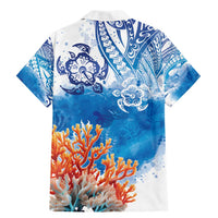 Hibiscus Turtle Tattoo Coral Reef Family Matching Mermaid Dress and Hawaiian Shirt with Polynesian Tribal LT9 - Polynesian Pride
