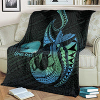 Personalised Hawaii Kure Atoll Blanket Holaniku Coral Reef with Polynesian Tribal